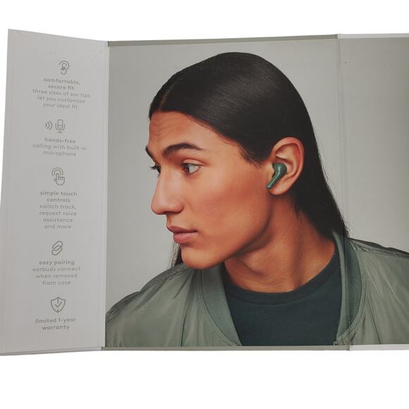 heyday True Wireless Bluetooth Earbuds 5.0 Green Rechargeable‎ in Case New - Picture 6 of 6